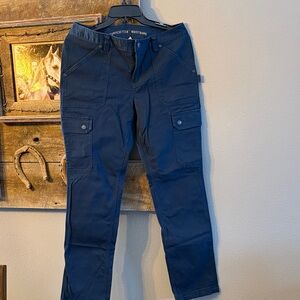 Duluth Trading Co Dark Blue Straight Leg Jeans 8x31